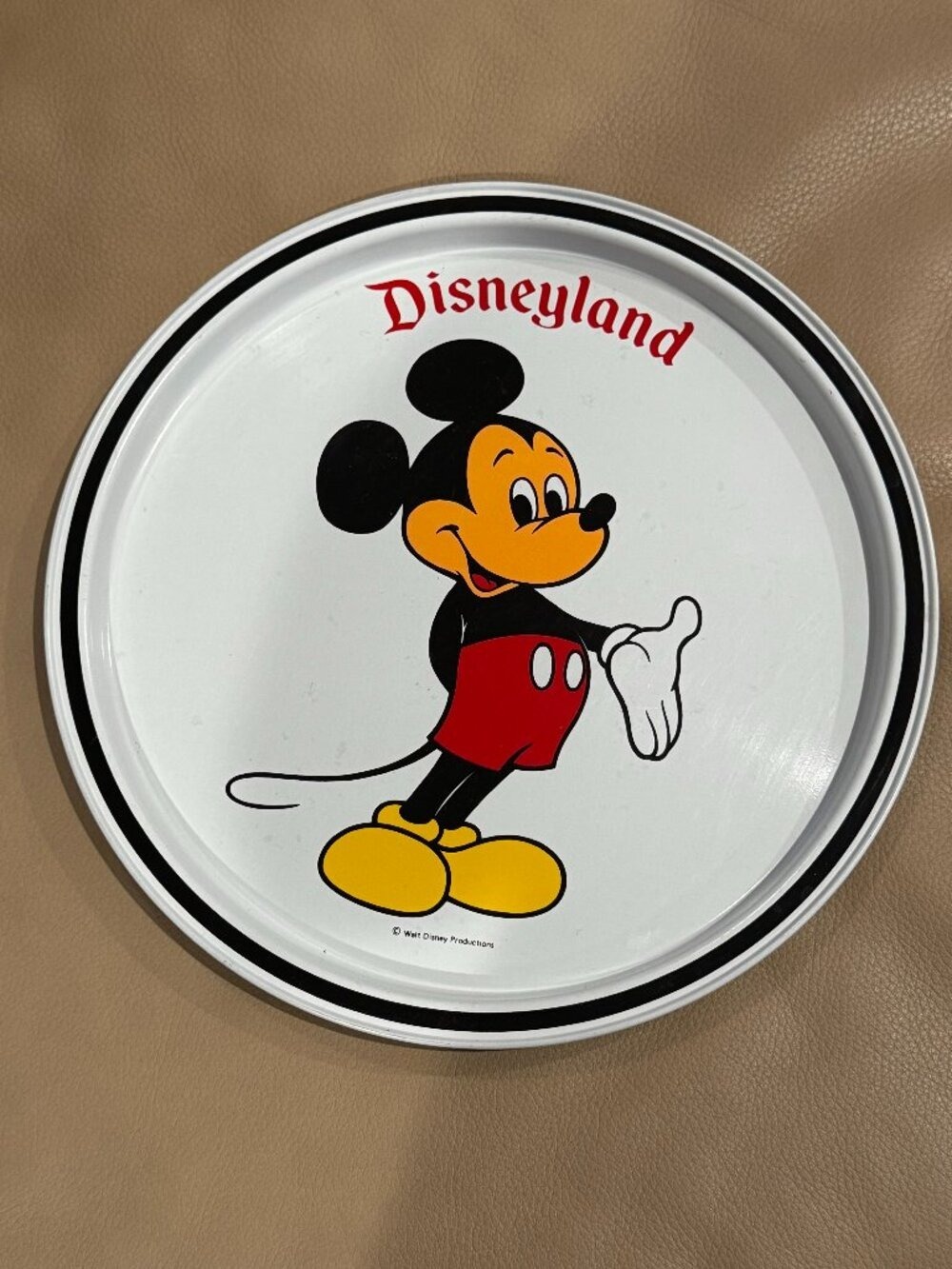 Vintage Disneyland Mickey Mouse Round Metal Serving Tray – Walt Disney